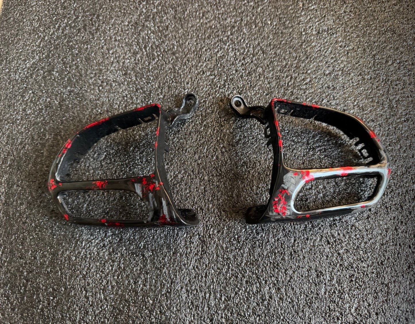 Forged carbon with red flakes Steering Wheel Trim Button Cover For Dodge/Chrysler Charger Hellcat SRT scat pack