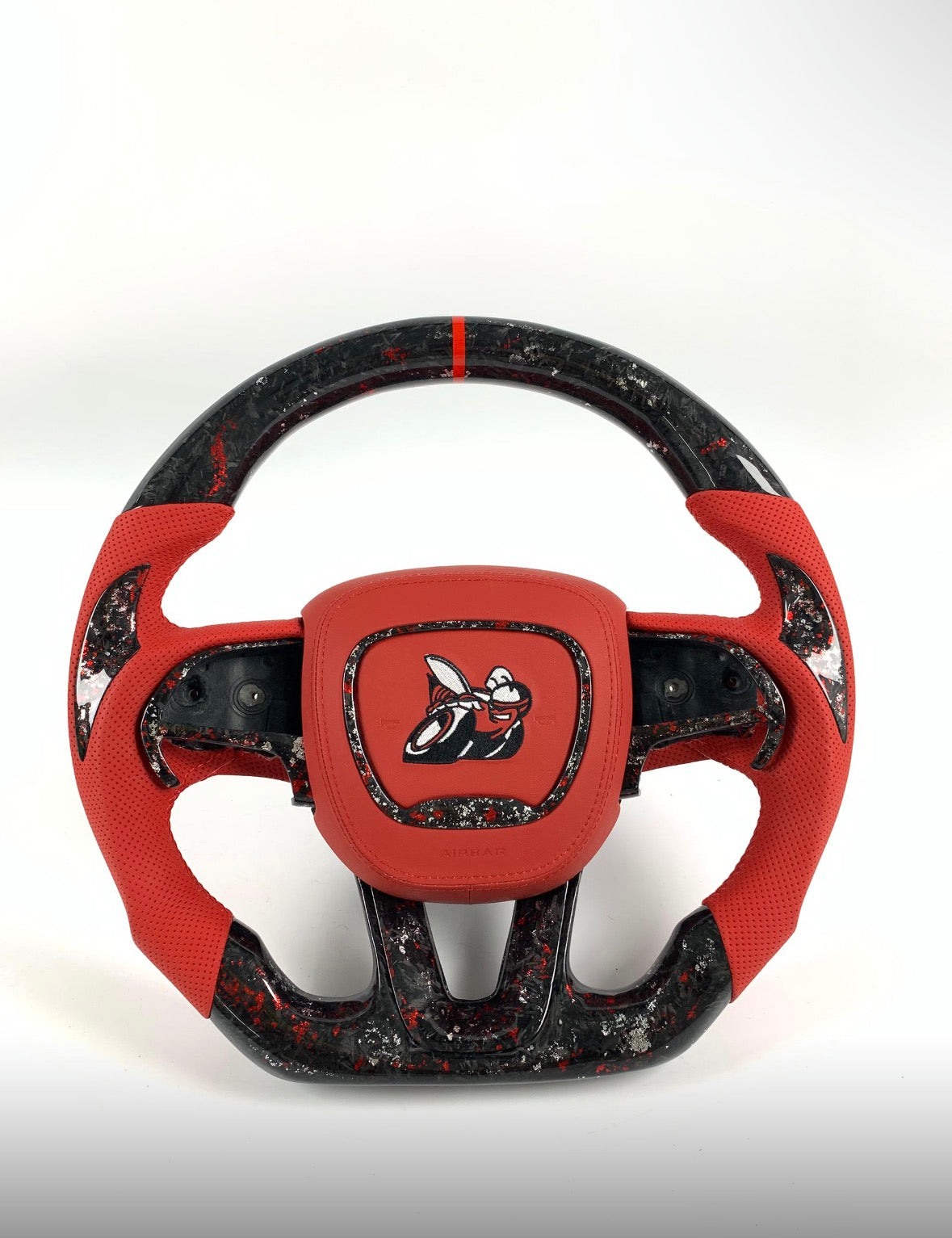 15+ Dodge scat pack forged carbon steering wheel + airbag cover