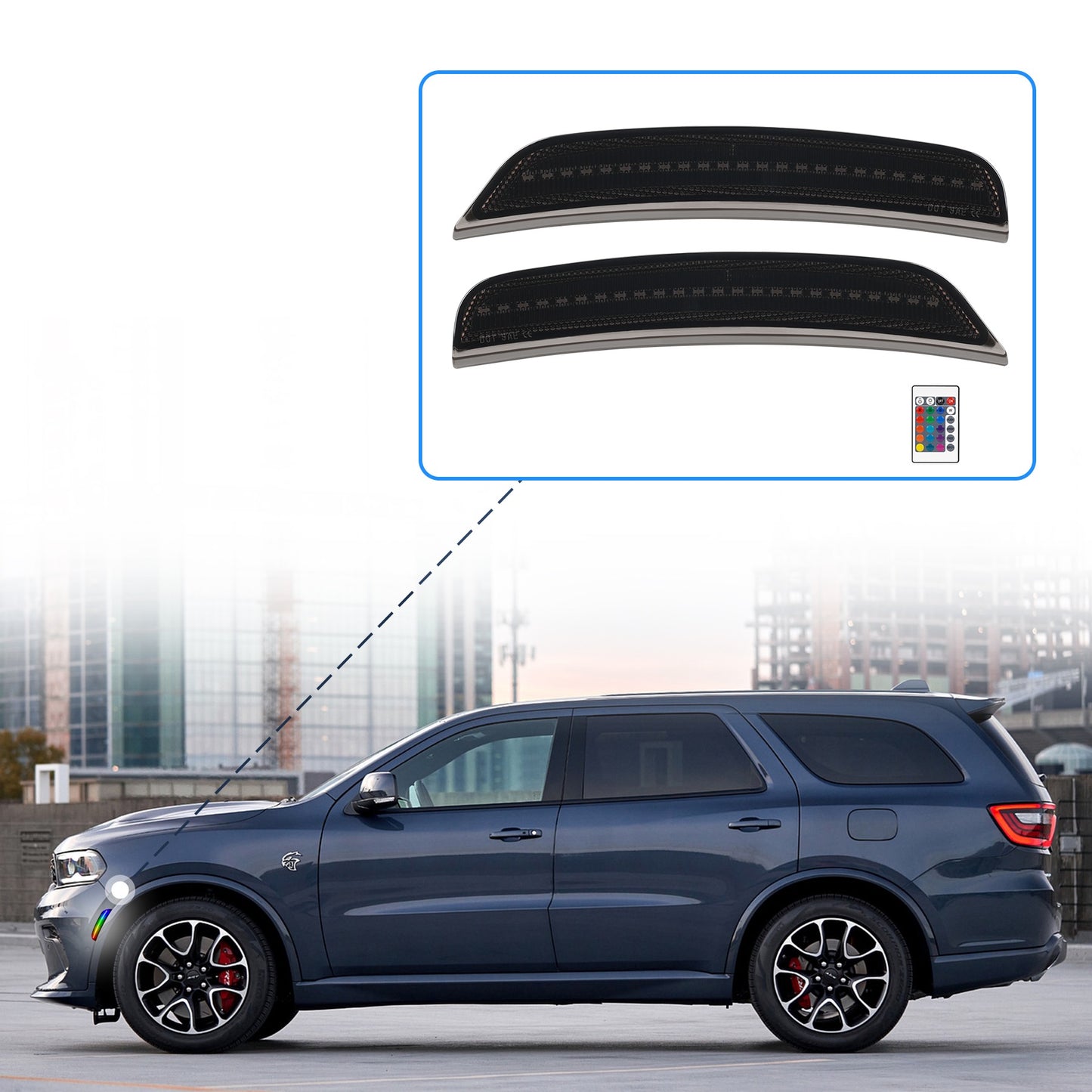 LayeSRT RGB LED Side Marker Lights for Dodge Durango (2021+)