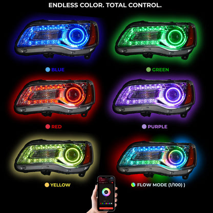 CHRYSLER 300: MULTICOLOR FLOW SERIES HEADLIGHTS (2011-2023)