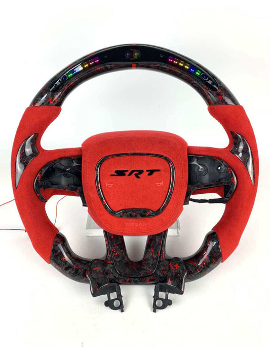 15-23 Dodge forged carbon Steering Wheel with led SRT airbag cover