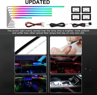 Dreamcolor Acrylic Interior Car Lights, LAYE SRT
Car LED Strip Light with Bluetooth APP, Car Ambient Lighting Kit with RGB 6 in 1 and 175 inches 593 LEDs, 16 Million Colors
