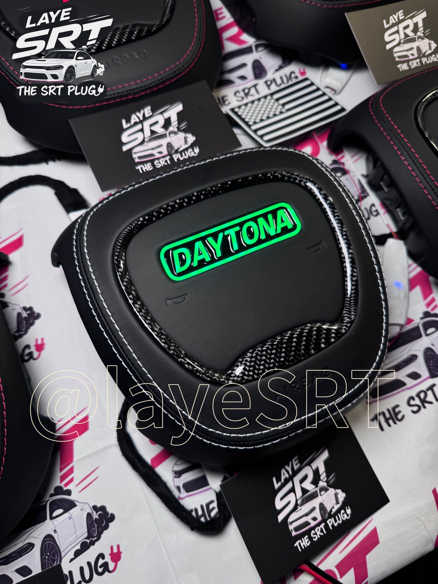 Custom 392, Hellcat ,Daytona, Scat pack,R/T, GT RGB light up airbag cover