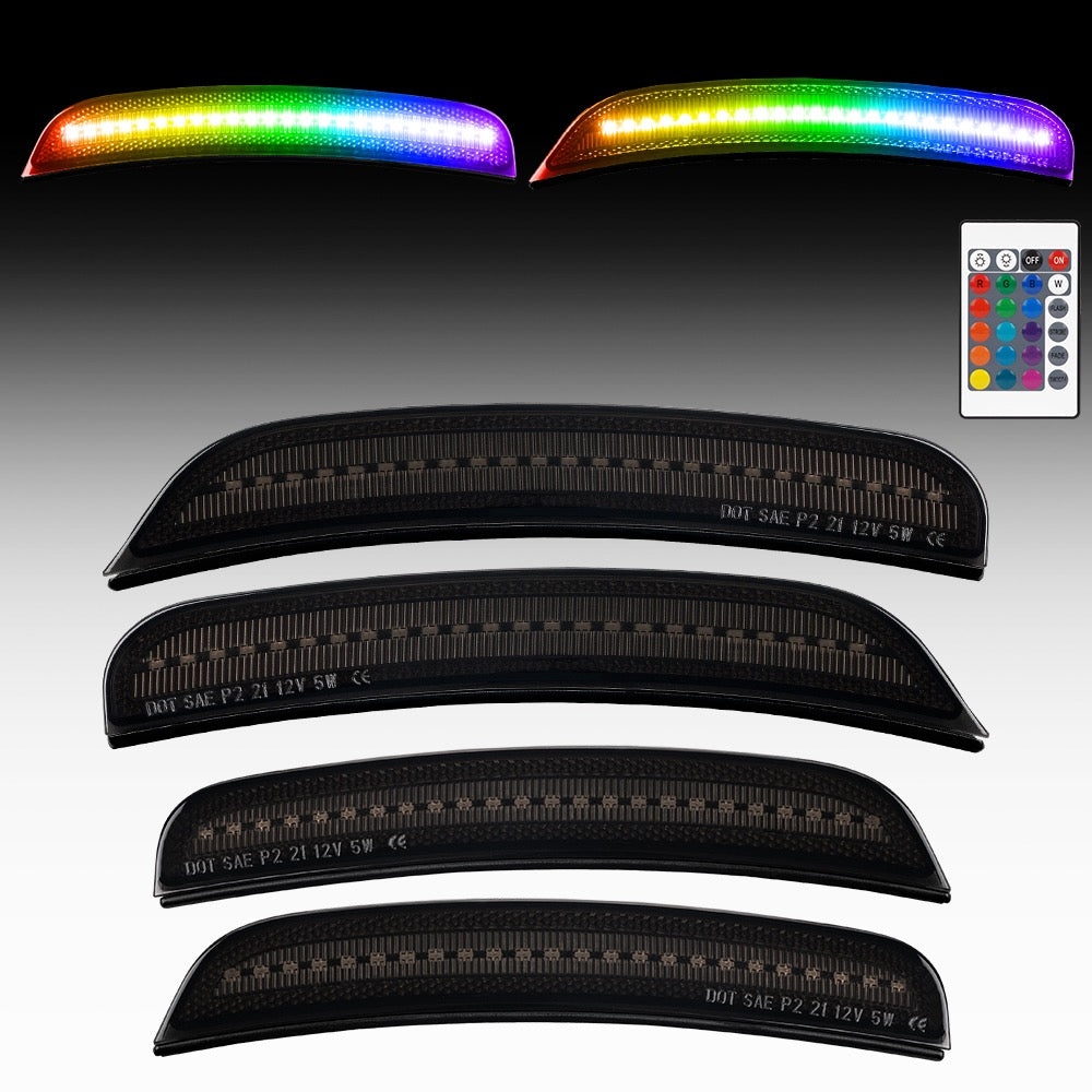 RGB Dodge Charger 2015 +Front+Rear Bumper LED side marker