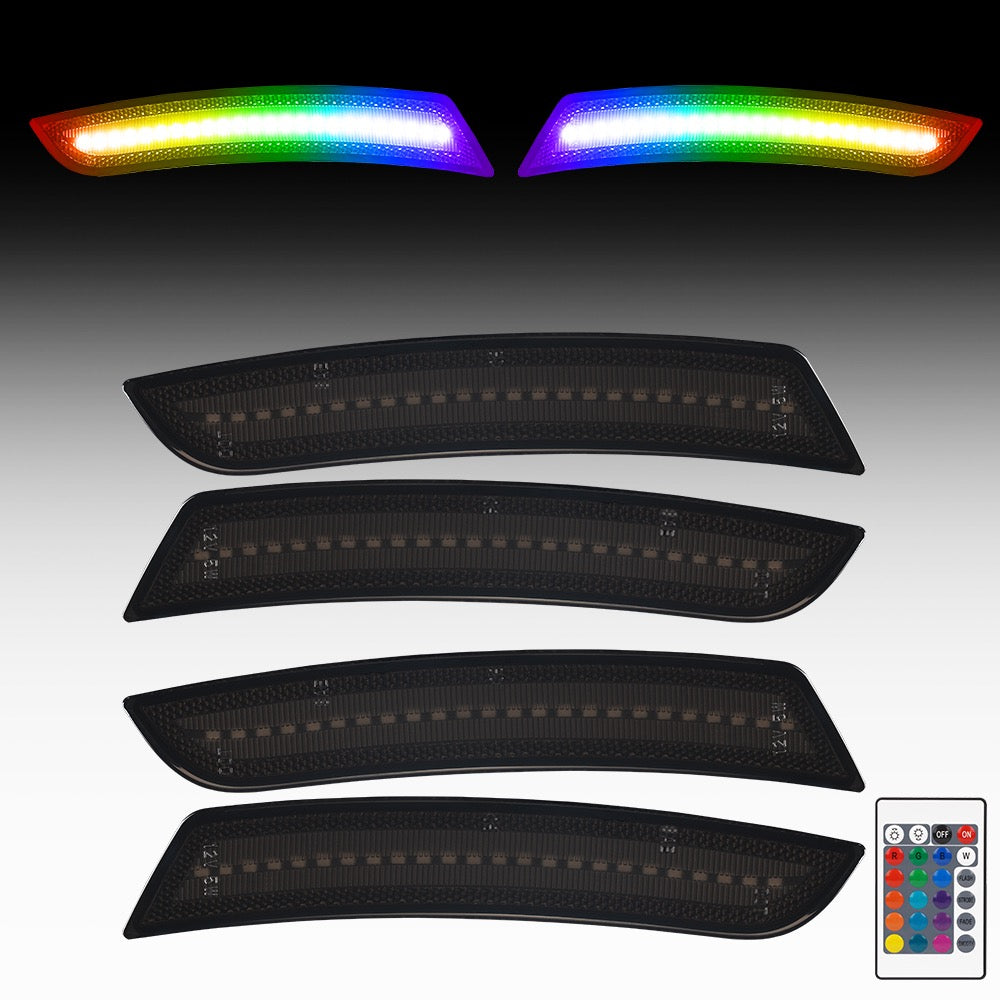 RGB LED Side Marker Lights for Chevrolet Camaro 5th gen & 6th gen