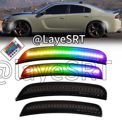 RGB Dodge Charger 2015 +Front+Rear Bumper LED side marker