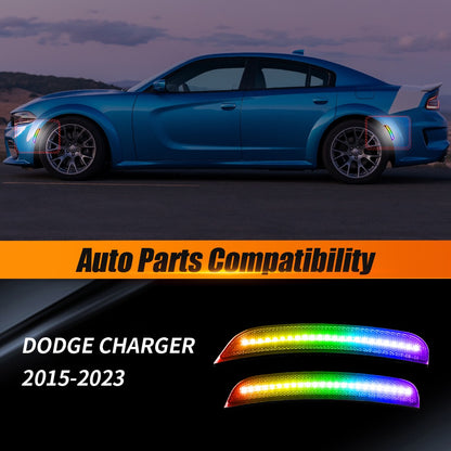 RGB Dodge Charger 2015 +Front+Rear Bumper LED side marker