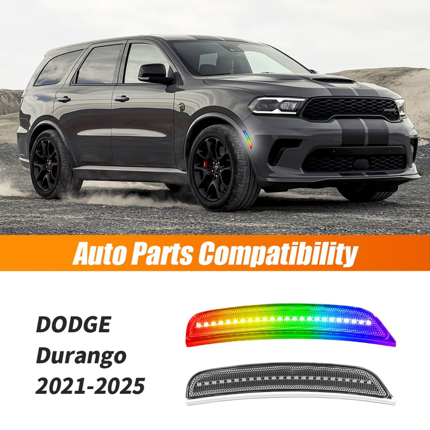 LayeSRT RGB LED Side Marker Lights for Dodge Durango (2021+)