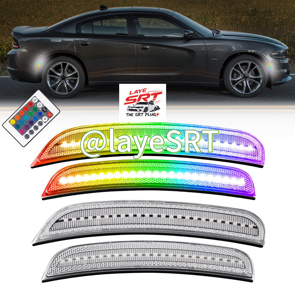 RGB Dodge Charger 2015 +Front+Rear Bumper LED side marker