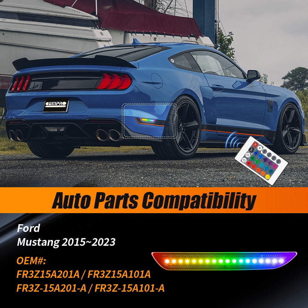 RGB LED Side Marker Lights for Ford Mustang ( 15-25) S550 & S650