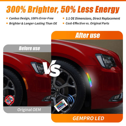 RGB  Chrysler 300 2015
+ Front and Rear Bumper LED
side marker