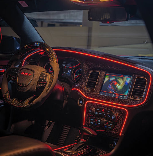 Dreamcolor Acrylic Interior Car Lights, LAYE SRT
Car LED Strip Light with Bluetooth APP, Car Ambient Lighting Kit with RGB 6 in 1 and 175 inches 593 LEDs, 16 Million Colors