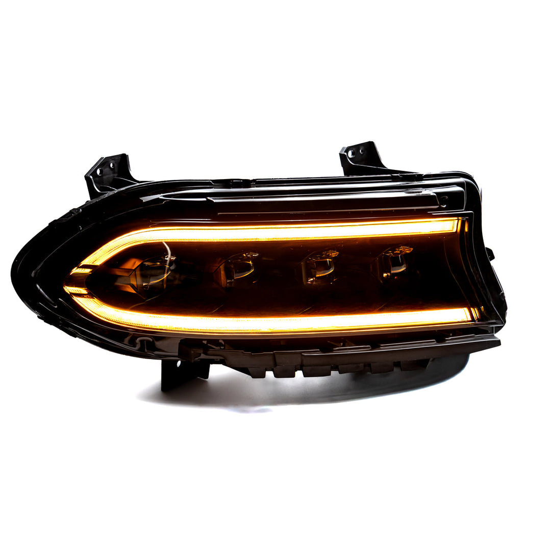 LAYE 2015–2024 Dodge Charger warhorse series LED Headlights w/ Switchback DRL & Amber Sequential Turn Signals