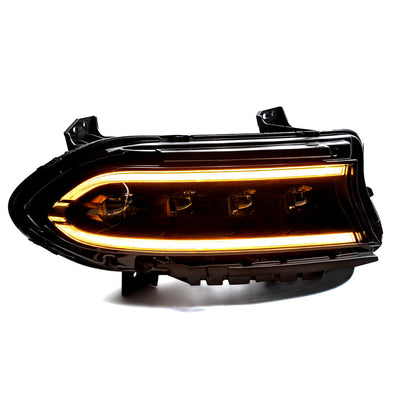 LAYE 2015–2024 Dodge Charger warhorse series LED Headlights w/ Switchback DRL & Amber Sequential Turn Signals