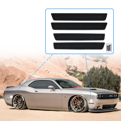 RGB Led side marker for Dodge Challenger 2008-14 & 2015-2023( Front+ Rear Bumper)