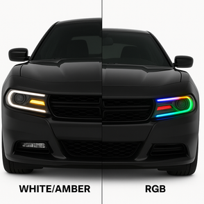 LAYE 2015–2024 Dodge Charger warhorse series LED Headlights w/ Switchback DRL & Amber Sequential Turn Signals