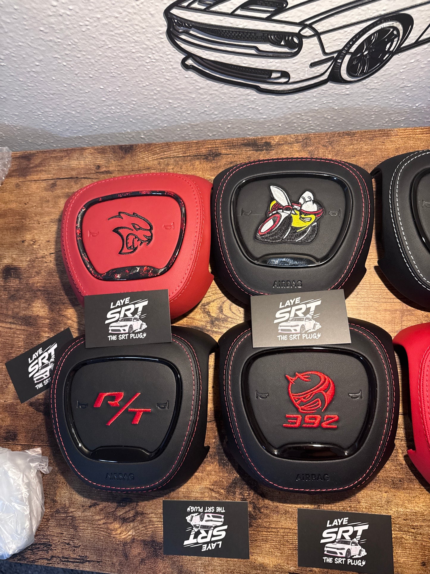 Custom airbag cover for SRT, scat pack, R/T, hellcat ,300, GT,SXT fits mopar 2015+