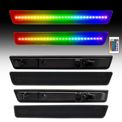 RGB Led side marker for Dodge Challenger 2008-14 & 2015-2023( Front+ Rear Bumper)