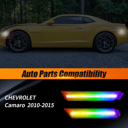 RGB LED Side Marker Lights for Chevrolet Camaro 5th gen & 6th gen