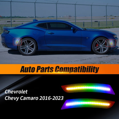 RGB LED Side Marker Lights for Chevrolet Camaro 5th gen & 6th gen