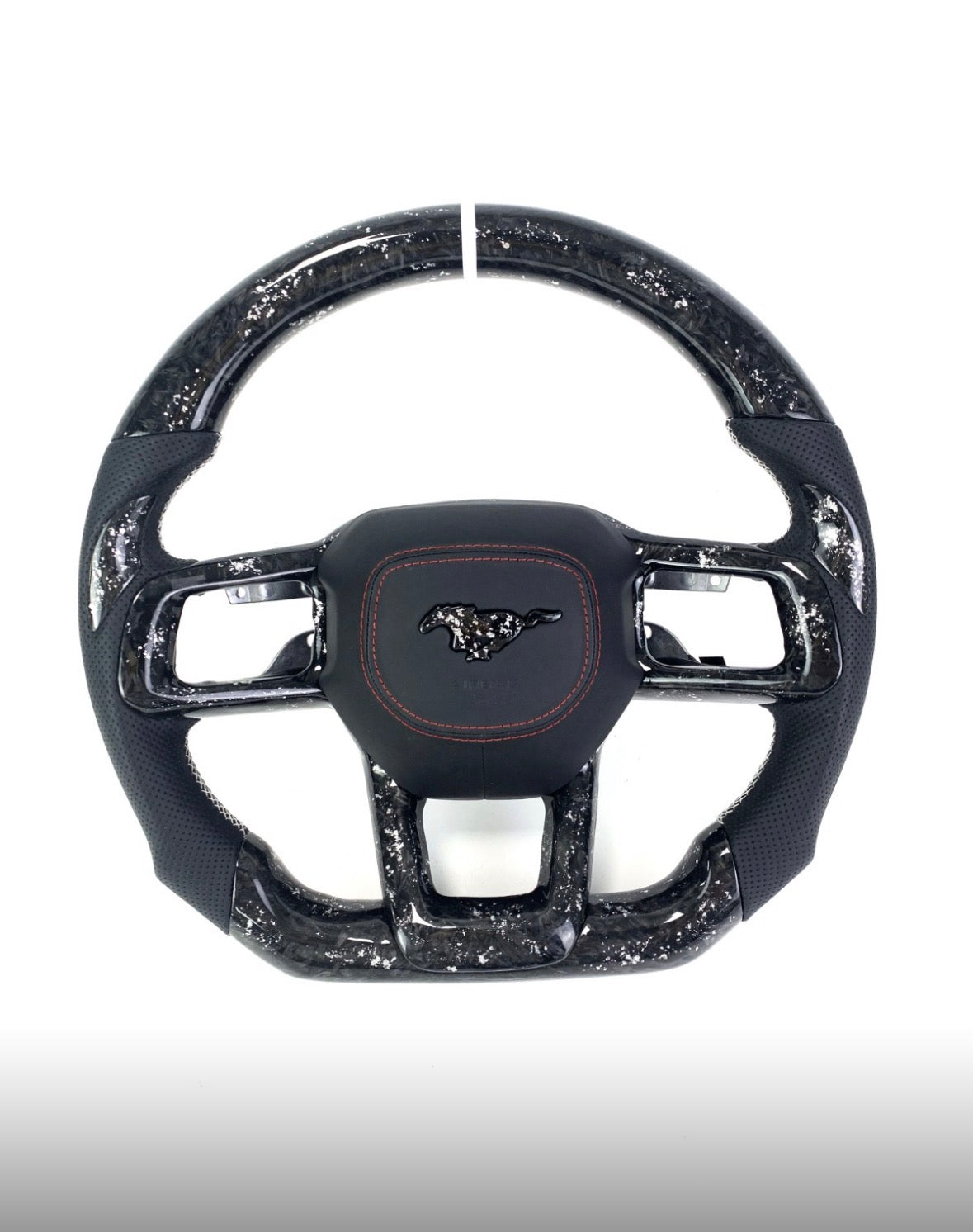 2024 + Ford mustang forged carbon Steering Wheel + dark horse led logo