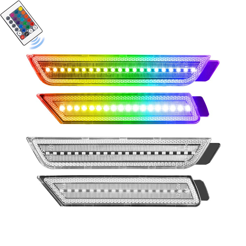 RGB LED Side Marker Lights for Chevrolet Camaro 5th gen & 6th gen