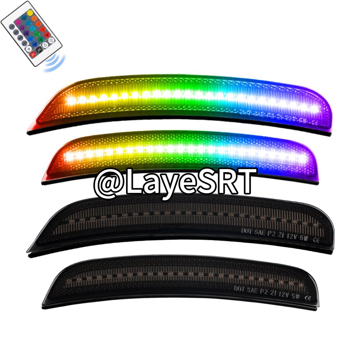 RGB Dodge Charger 2015 +Front+Rear Bumper LED side marker