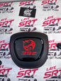 Angry bee 392 leather airbag cover with red stitching