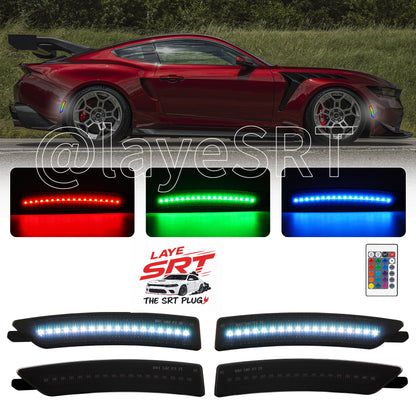 RGB LED Side Marker Lights for Ford Mustang ( 15-25) S550 & S650