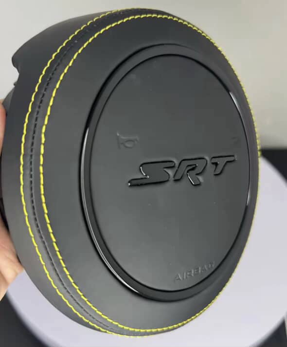 Led SRT airbag cover with blue stitching for 11-14 Mopar