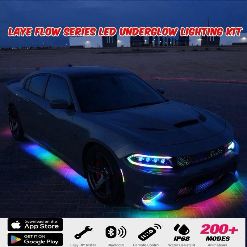 LAYE FLOW SERIES LED Underglow Lighting Kit |6PC FLEXIBLE