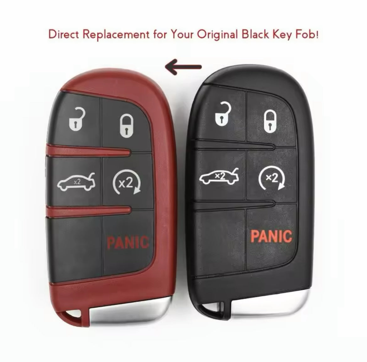 RED DODGE R/T 5.7l HEMI KEY FOB For Charger Challenger DURANGO JEEP (SHELL ONLY)
